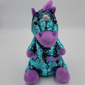 Adventure Planet 15" Flippable Sequinimals Unicorn Plush Stuffed Animal Sensory